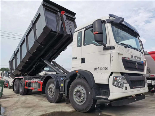 國六重汽豪沃TX前四后八勾臂垃圾車圖片參數介紹