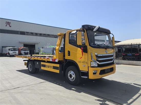 上汽輕卡超越H500重載10噸板一拖二清障車