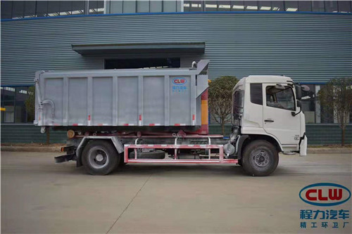 出口柬埔寨勾臂垃圾車及配套智能豬糞轉運箱圖片