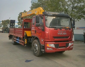 國五上汽依維柯廂長5米隨車起重運輸車 